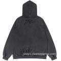 Mens Streetwear Hoodie Distressed